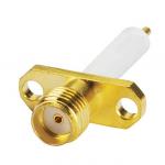 2-Hole Flange Panel Mount SMA Connector Straight (Jack, Female,50Ω) L16.4mm L18.4mm L27.4mm